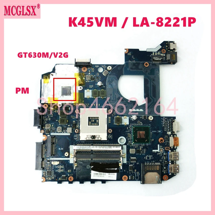 

LA-8221P LA-8224P LA-8226P GT610M GT630M GPU Mainboard For ASUS K45V K45VD A85V A45V K45VJ K45VS K45VM K45A Laptop Motherboard