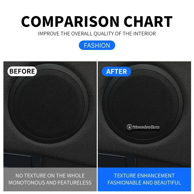 2/4 قطعة سيارة الصوت تزيين ثلاثية الأبعاد شارة ألومنيوم شعار ملصق لمرسيدس بنز W211 W205 W213 W203 C218 A207 CLA CLS E Class