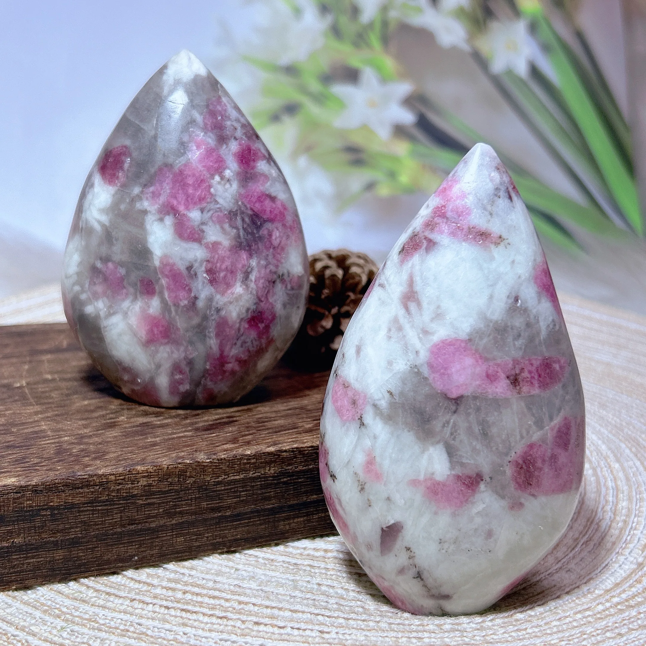 Natural Crystal Pink Tourmaline Free Form Polished Energy Mediation Healing High Quality Gift