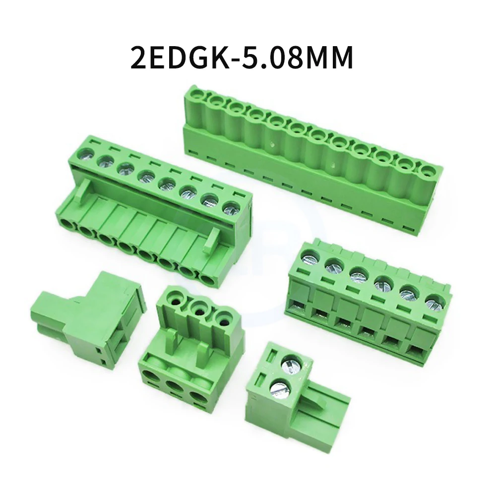 (5/10PCS) KF2EDGRKC-5.08mm Solderless Butt 2EDGK 15EDGRKC 5.08 Plug-In Terminal Locking Plate Fixing Pair Plug-In Terminal 2-24P