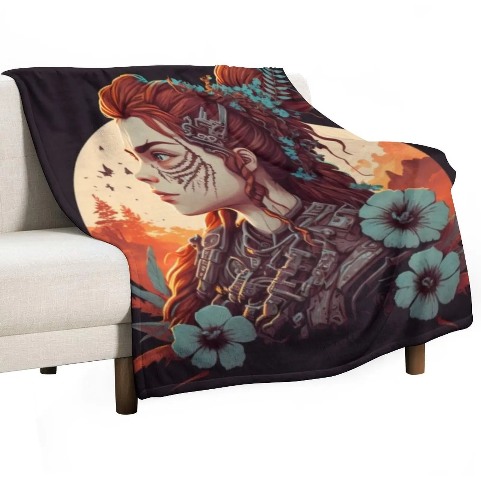

Horizon zero dawn Aloy Throw Blanket Thin Soft Blanket for Summer Night Sleeping