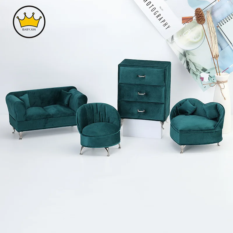 

Desktop Simulation Furniture Ornaments Box Peacock Green Dutch Velvet Comfortable Jewelry Box Jewelry Storage Box