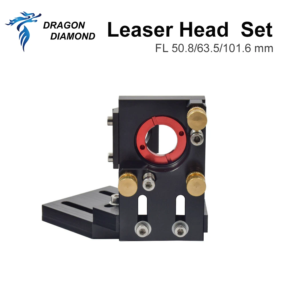 Factory Price Co2 Laser Head Set FL 50.8/63.5/101.6mm Lens Co2 Laser Mirror Mount Holder Mechanical Spare For Equipment