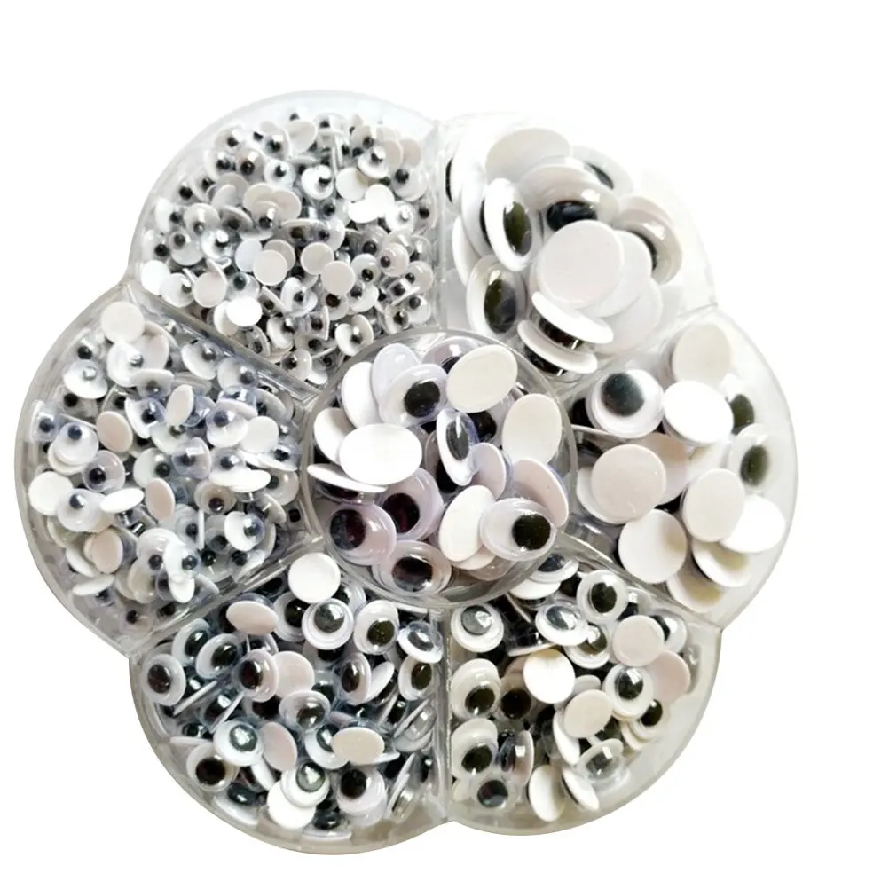 

500Pcs Moving Wiggly Eyes Self-Stick Googly Eyes for DIY Crafts Scrapbooking Childrens Activities Fun Gag Decorations Craft Kit