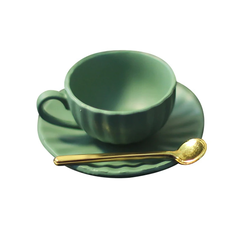 Tasse à café en métal Miniature 1/12 pour maison de poupée, avec soucoupe, cuillère, modèle, ensemble 3 tailles, vaisselle de cuisine pour accessoires de poupée, 3 pièces