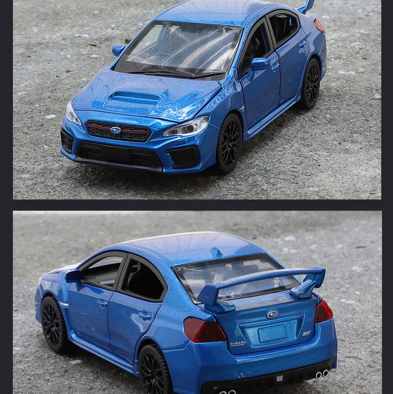 

1: 30 WRXSTI racing car model rebound simulation sound effects racing alloy model birthday toy