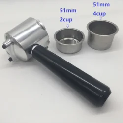 51mm  4cup Portafilter 15-20bar Espresso coffee maker parts filter holder super cup coffee