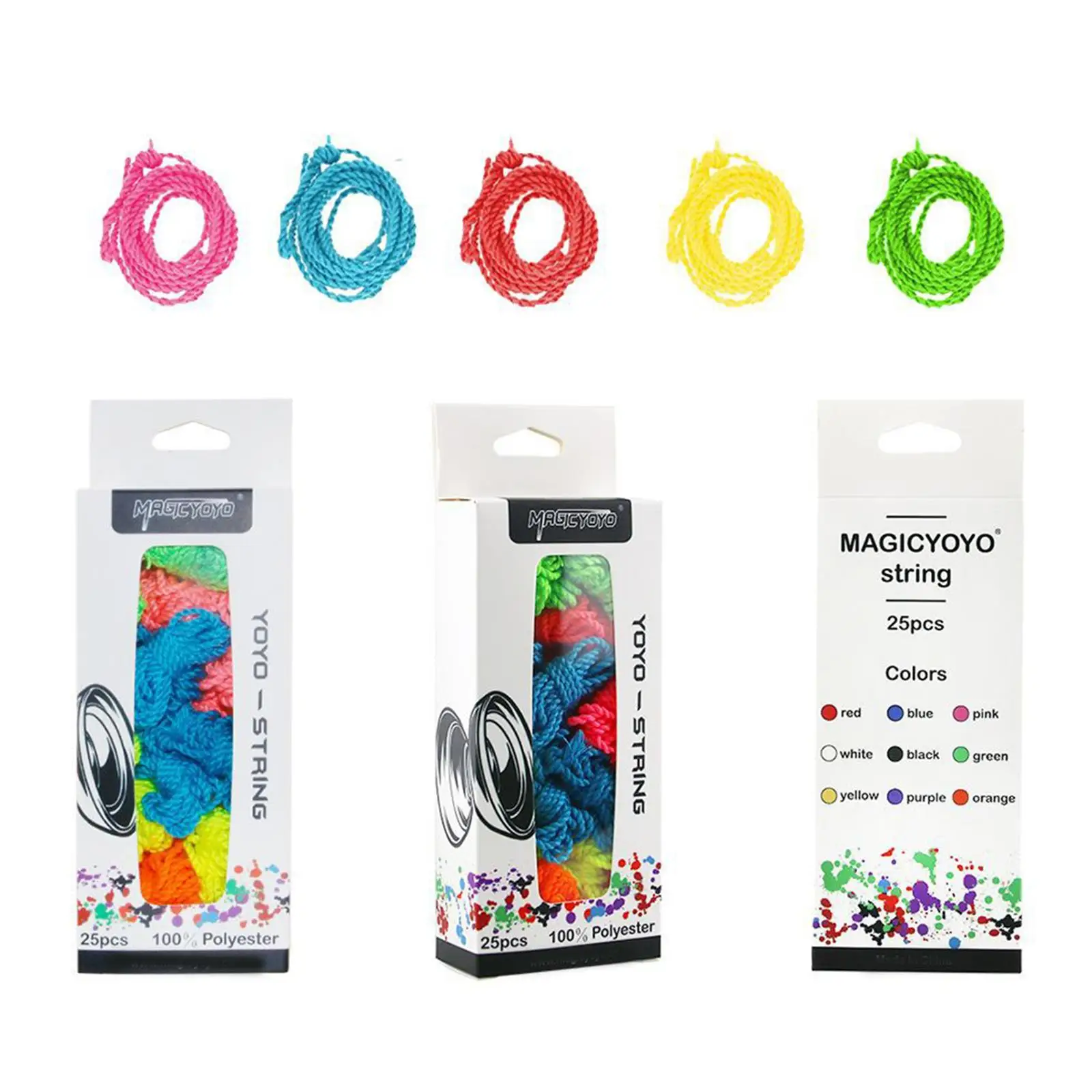 25 Pieces Strings Pack (Random Color) 44.49inch Professional for Adults