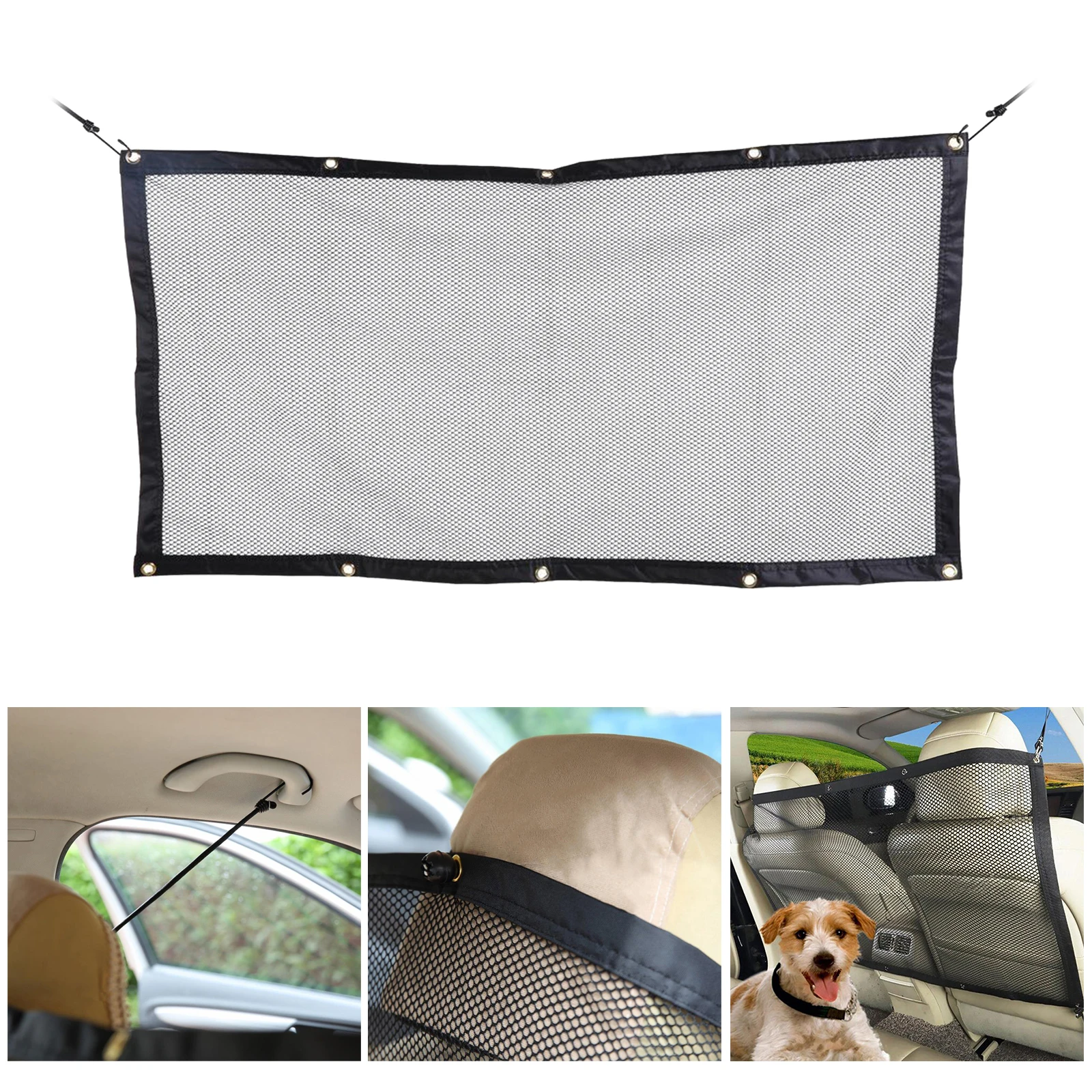 Net Barrier Metal Hooks & Stretchable Mesh Obstacle, Back Organizer, Design for Pet Disturb Stopper