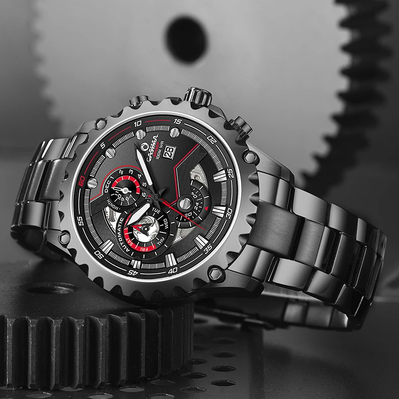 CASIMA Couple Watches Multifunctional Mechanical Watch for men, Luminous Wristband, Waterproof, Model ST-8211-1017