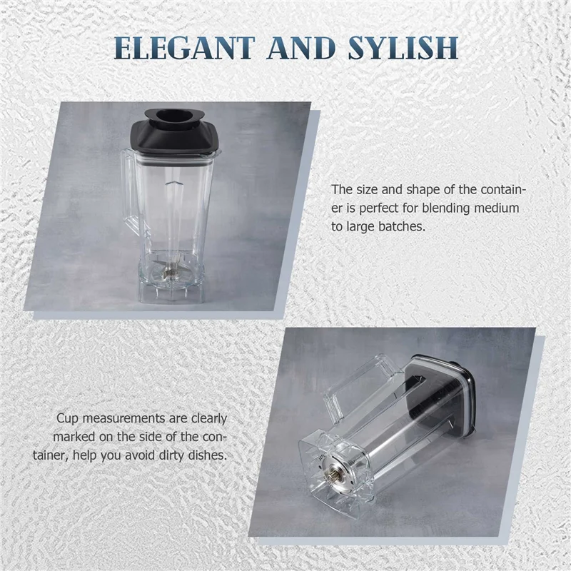 BABZ-Spare Jug For Blender Replacement Part Transparent 2L Capacity Blender Spare Compatible For SILVER CREST Blender