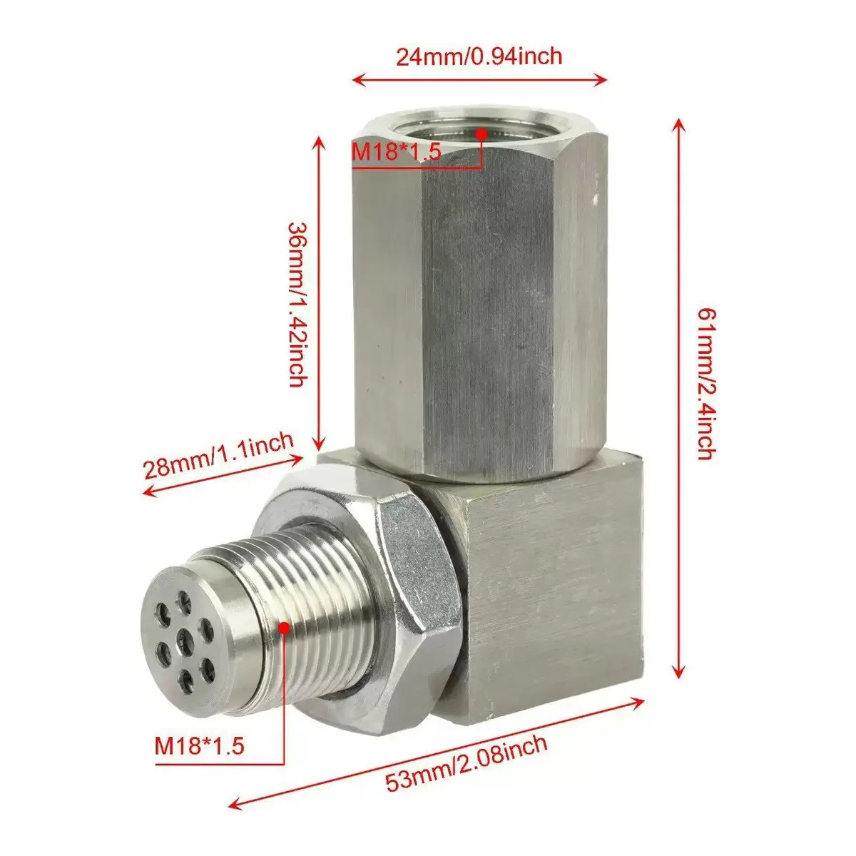 Metallic Honeycomb Catalyst Substrate, M18 Thread Sensor Fitting Housing