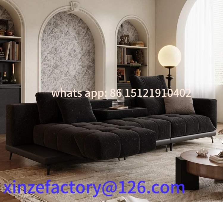 

Customizable Sofa Multifunctional Adjustable Gypsy Chenier Fabric Sofa Living Room Modern