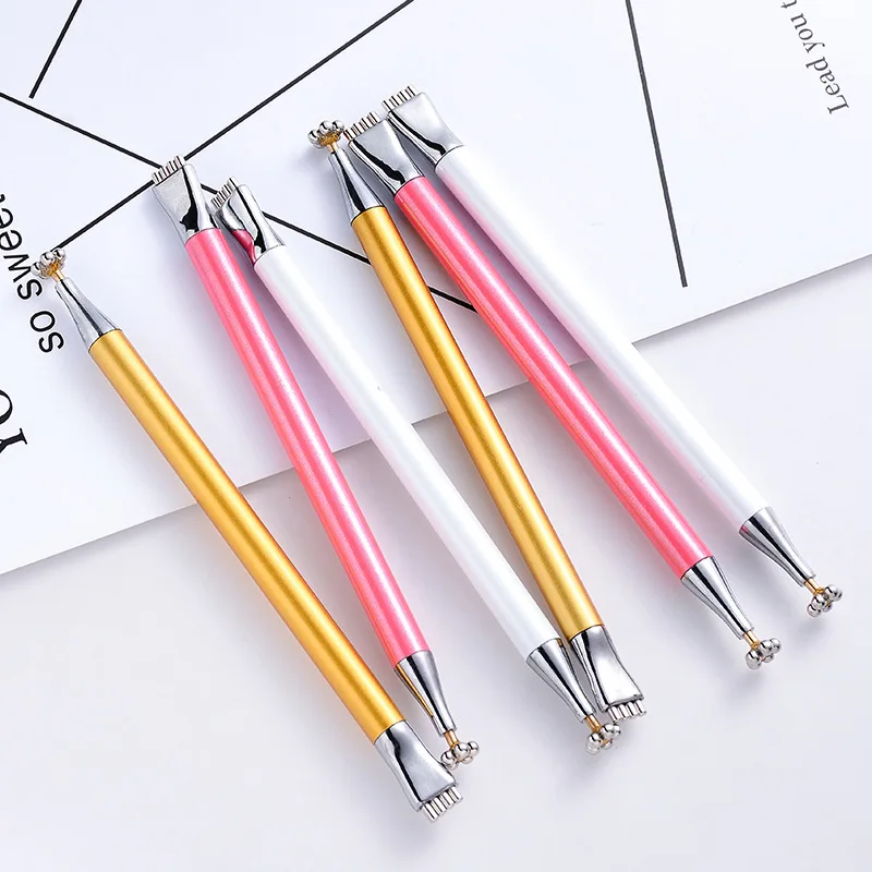Nail Magnetic Pen for Cat Eye Glue Gel Polish Magnetic Pen 3 Colors Dual-ended Strong Magic 3D DIY Phantom Effect Nail Art Tools