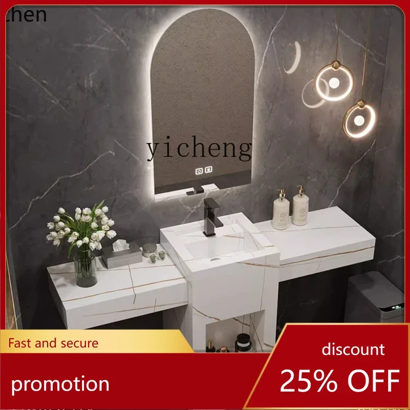 

HT rock slab column basin integrated washbasin column type washbasin outdoor marble