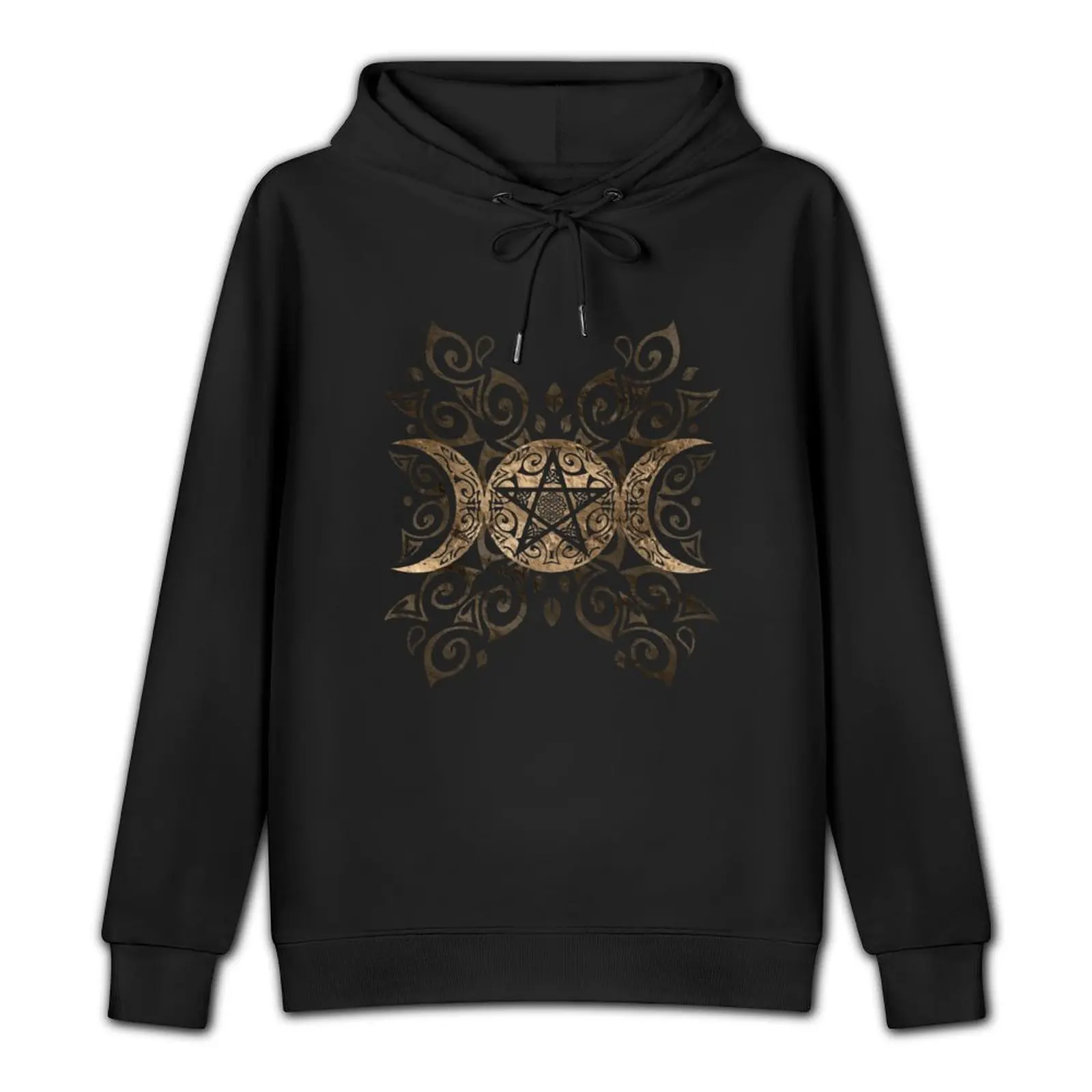 Triple Moon Goddess pentagram ornament Pullover Hoodie mens clothing mens hoodies