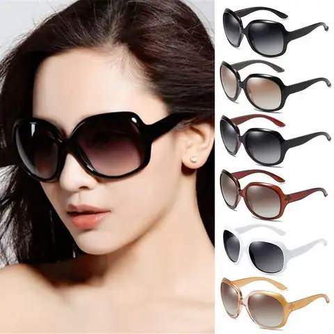 New Shades Sunglasses for Women UV 400 Elliptical Frame Vintage Eyewear Square Oversized Sunglasses for Women & Men