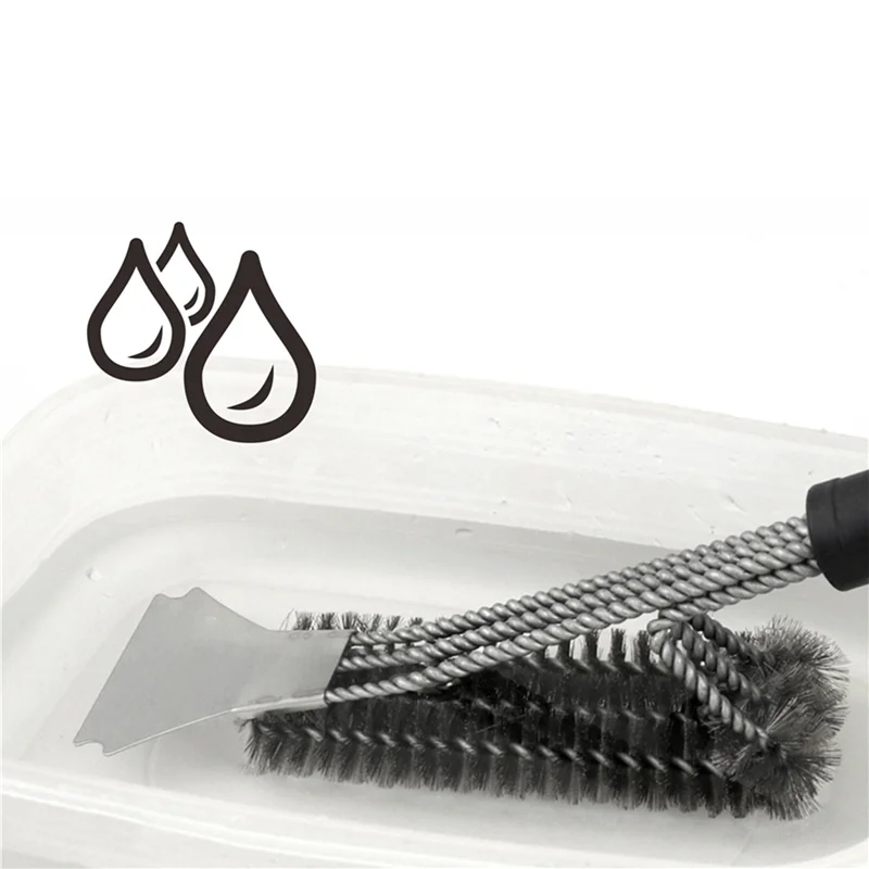 

ABUI-2X Grill Brush And Scraper Bristle Free - Safe BBQ Brush For Grill - Stainless Grill Grate Cleaner
