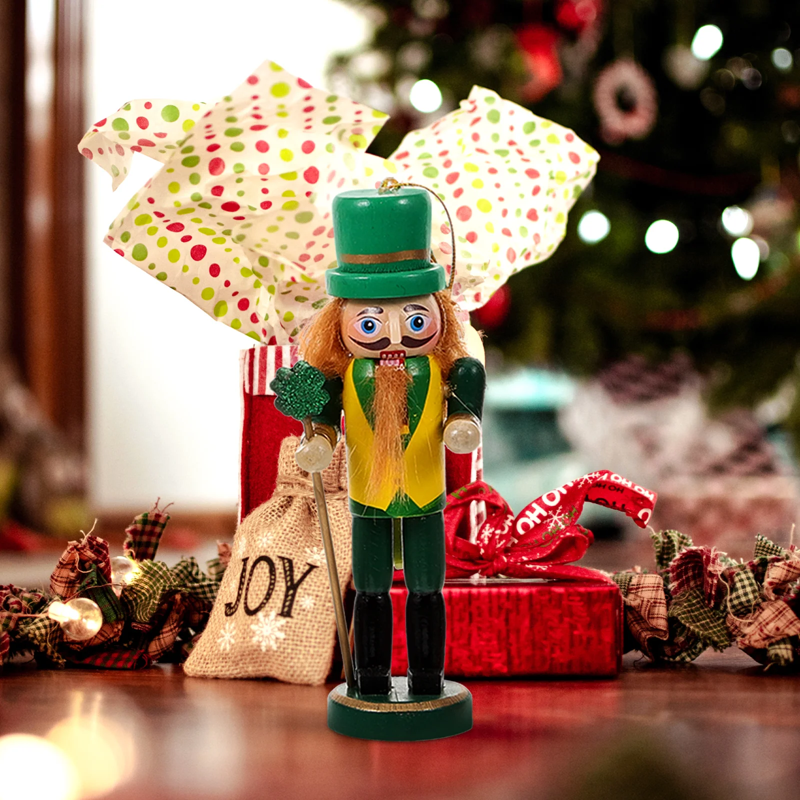 

6pcs Christmas Nutcracker Decor Wooden Nutcracker Soldier Desktop Ornament For Home Hotel Restaurant Xmas Party Supplies