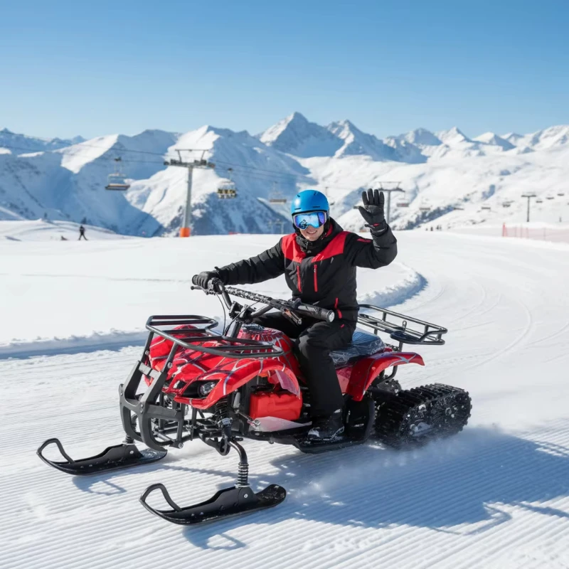 

outdoor snowmobile, suitable for children and adults, 35 kilometers per hour, 150 kg load, 150cc, 2-stroke 2-cylinder