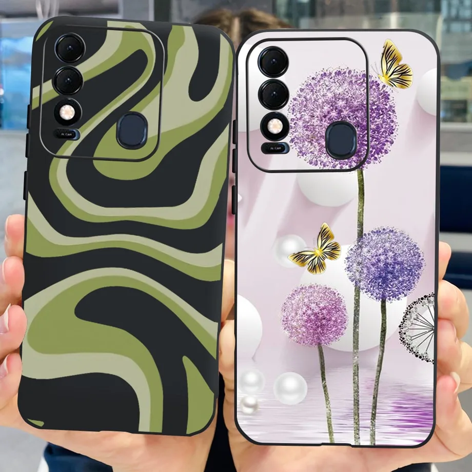 Voor Tecno Spark 8C 8 Pro Soft Gevallen Tpu Zwart Siliconen Fundas Voor Tecno Spark 9 Pro 9T Spark8 8Pro Nieuwe Mode Schilderen Bumper