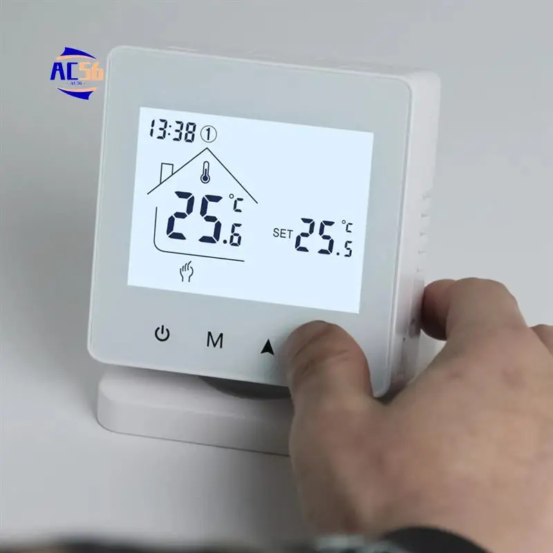 

AC56-Tuya умный беспроводной термостат для газового котла, отопления комнаты, RF домашний контроллер температуры, программируемый термостат