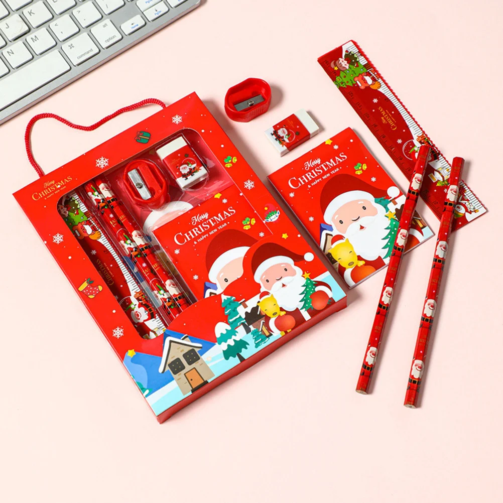 

4Sets Christmas Stationery Package Creative Smooth Writing Pens Lightweight Portable Student Writing Pens Xmas