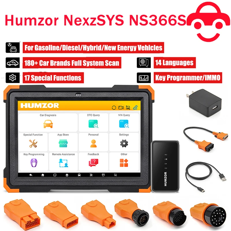 

2024 Humzor NexzSYS NS366S Free Upgrade Full System OBD2 Scanner OBDII Auto Car Diagnostic Tool 17 Reset Services PK Launch X431