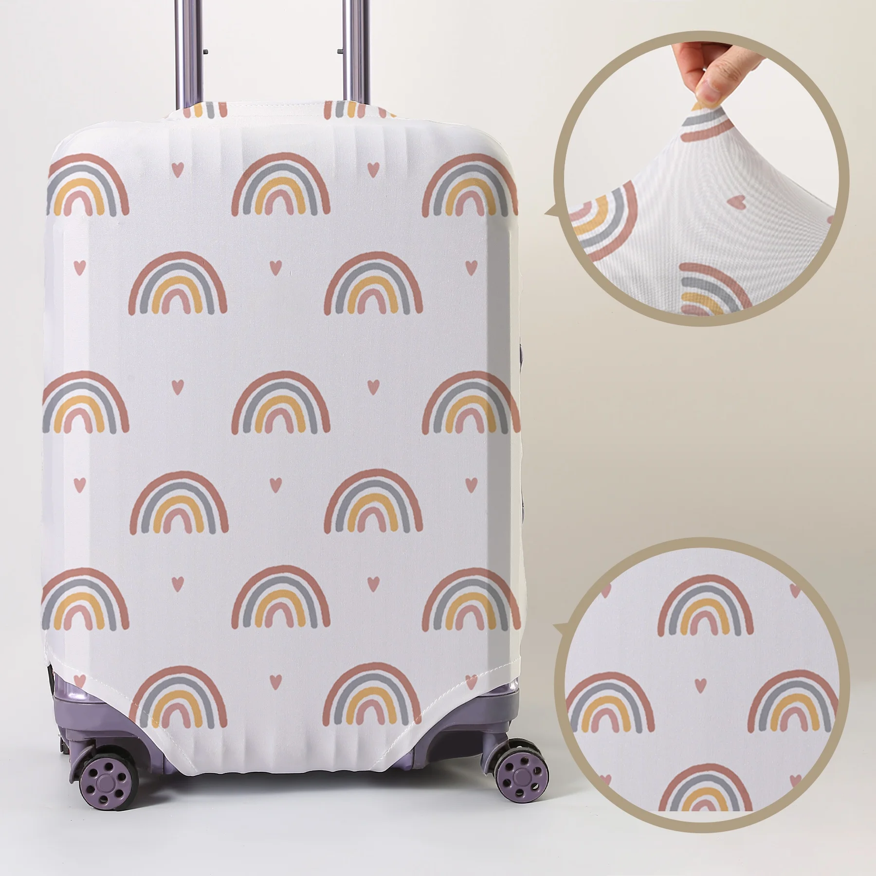 

Защитный чехол для багажа Morandi Rainbow Love с полноцветным принтом, подходит для чемоданов 18-32 дюймов, чехлы для ручек чемоданов.