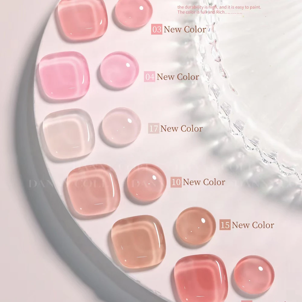 Heißer Verkauf, hochwertiges Nagel-Gel-Nagellack-Set, Jelly Pink, halbtransparent, selbstnivellierend, nackt, natürliches rosa Nagel-Maniküre-Set, 15 ml