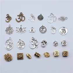 20pcs OM Charms Beads For Jewelry Making DIY Craft Handmade Pendant Cute Bracelet Earrings Necklace Jewelry Findings