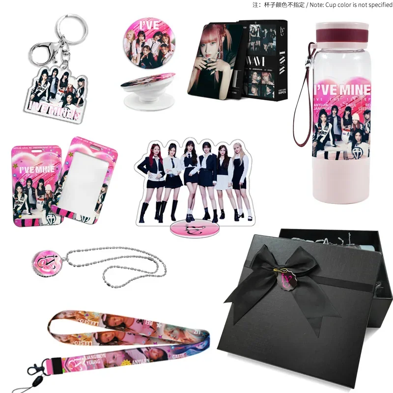 Imagem -04 - Idol Ateez Itzy Gidle Gift Box Grupo Novo Álbum Cartão Lomo Photocards Titular do Cartão Cordão Chaveiros Acrílico Stand Fãs Presente