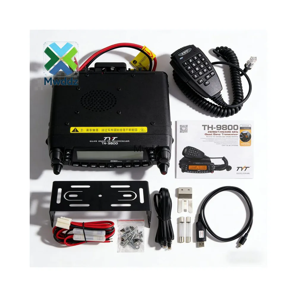 TYT TH-9800 PLUS 50W Quad Band Transceiver Mobile Radio Car FM Transceiver With Programming Cable