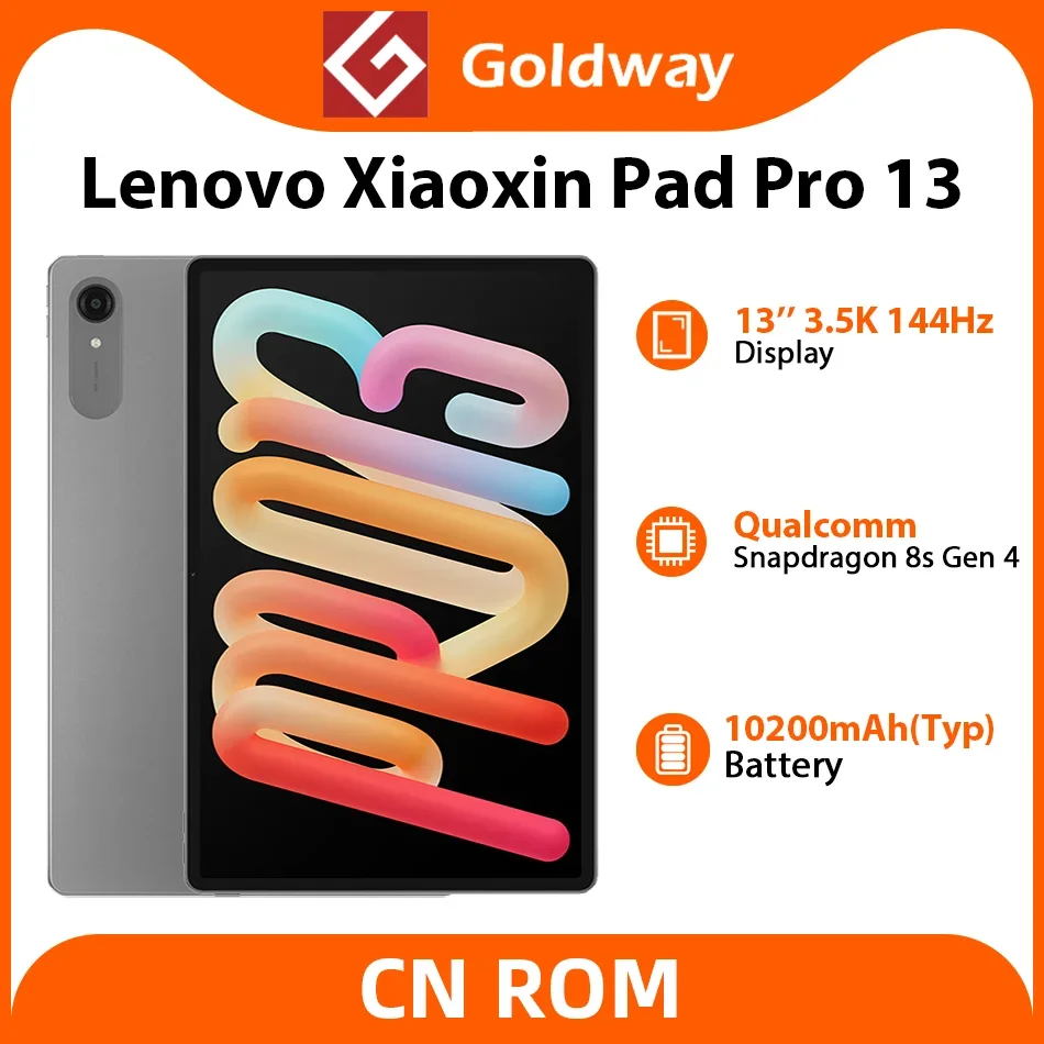 Original Lenovo Xiaoxin Pad Pro 13 Tab 8GB 128GB Snapdragon 8s Gen 4 13" 144Hz Display 10200mAh Battery Android WiFi Tablet PC