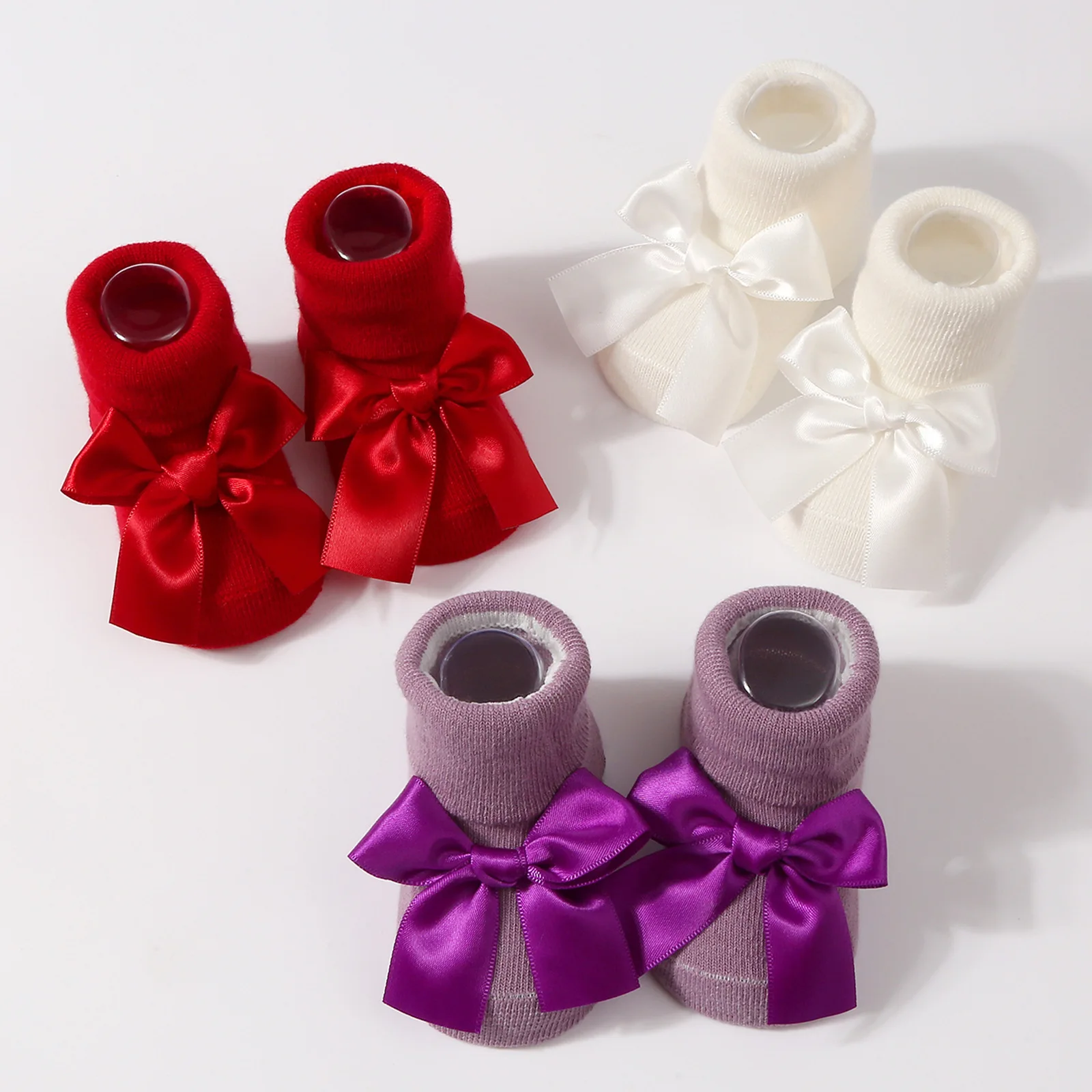 

Baby Girl Ankle Socks Cotton Bow Infant Anti Slip Socks Newborn Princess Low Cut Socks Child Home Floor Shoes 0-6 Month