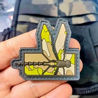 3D PVC Tactical Dragonfly Badge Camouflage MC Color Morale Armband Hook&Loop Patches on Backpack Military Applique Combat Emblem