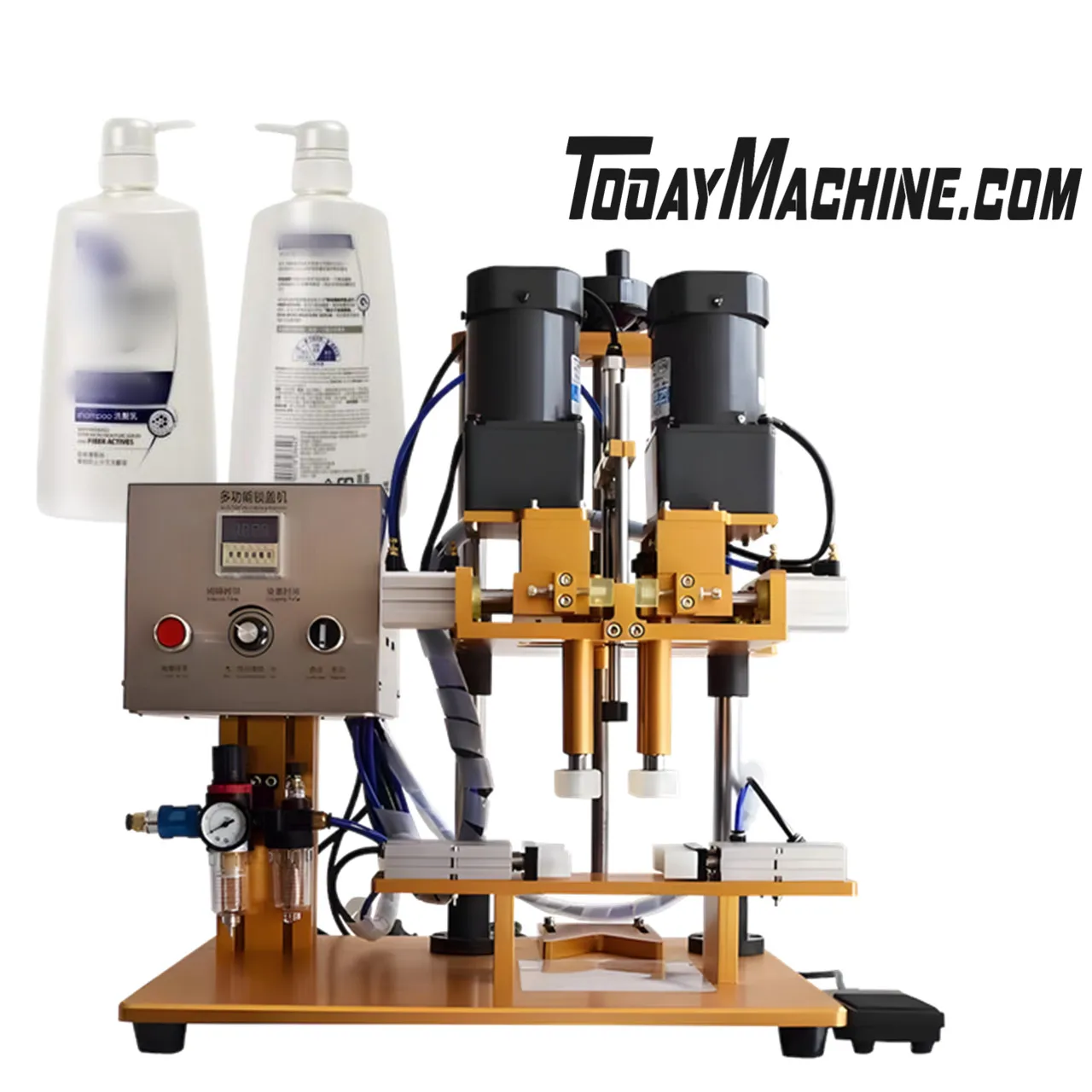 

Semi Automatic Spray Pump Perfume Shampoo Cosmetic Bottle Capping Machine