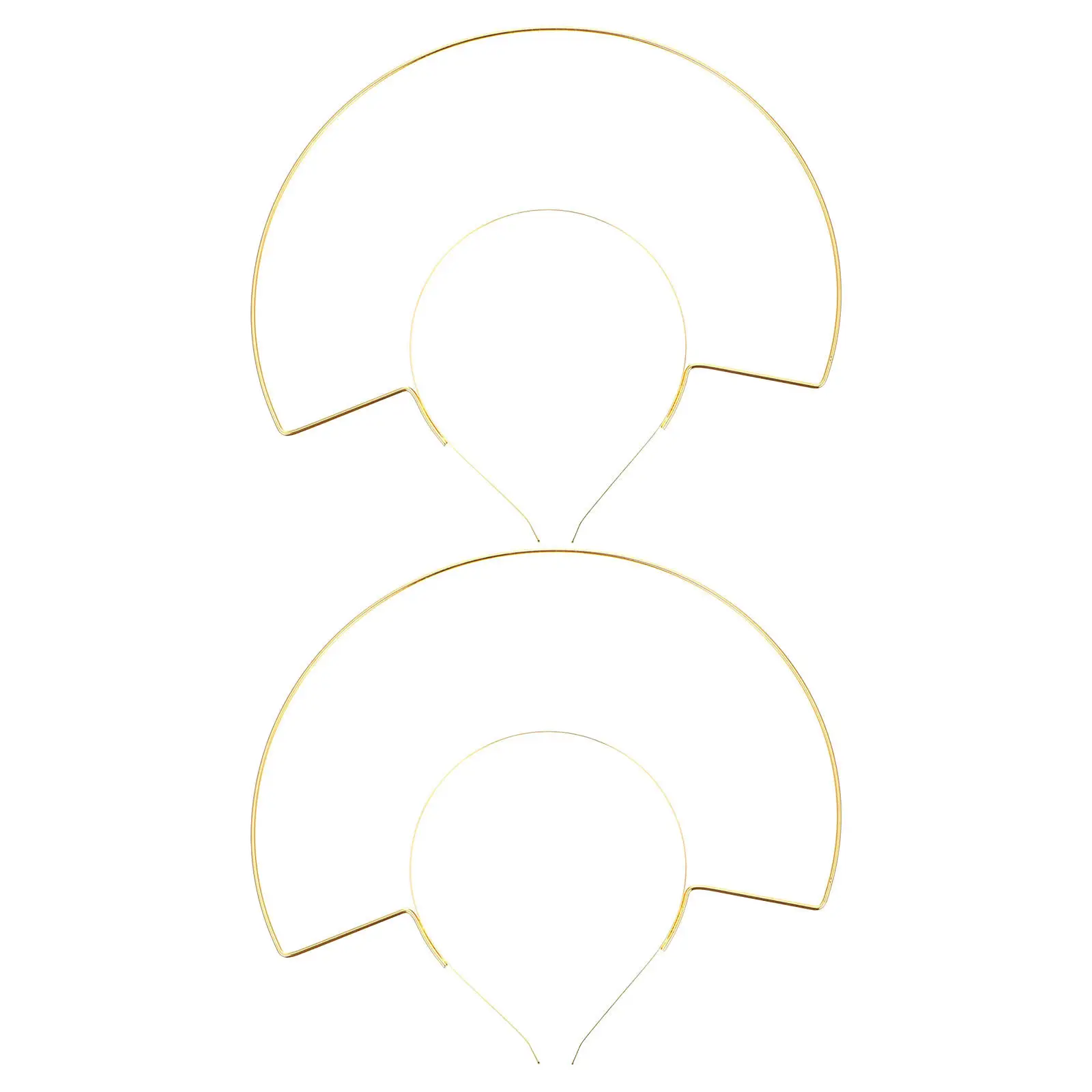 2Pcs Queen Goddess Headband Frame Metal Tiara Hair Hoops DIY Craft Base Prom Queen Bridal Costume Goddess Headpiece