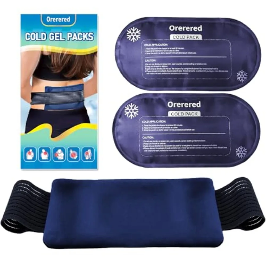 

Ice Packs for Injuries Reusable, 3-Piece Set Soft Cold Gel Soft Ice Wrap for Injury, Alleviate Joint and Muscle Pain - Gel Ice