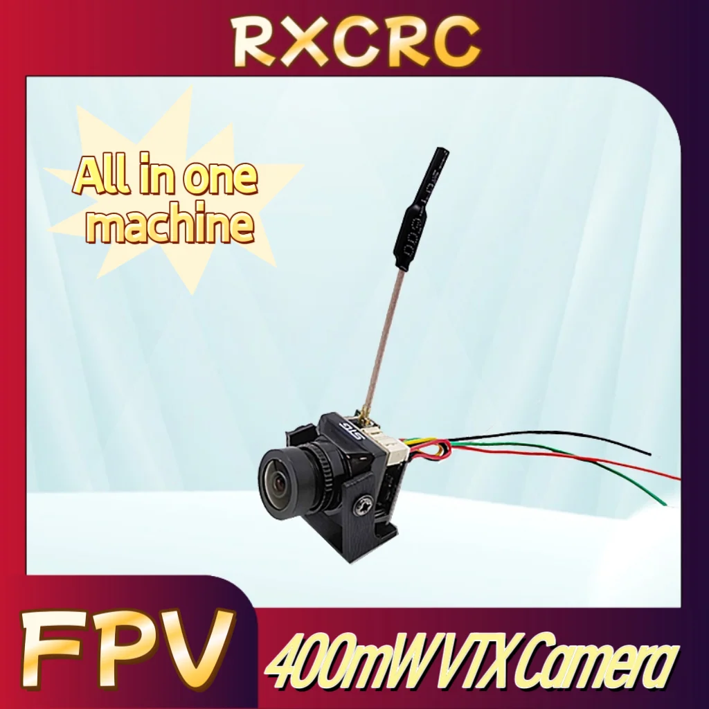 RXC 5.8G transmitter all-in-one machine 400mW VTX And B19 PRO night vision Camera 1500TVL 135°FOV for FPV drone with fixed wings