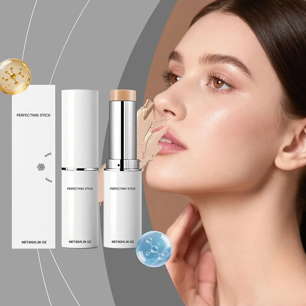 Fond de teint correcteur couverture complète correcteur de visage cacher les imperfections bâton de maquillage apprêt visage foncé cercle Contour cosmétiques stylo oeil G5A2