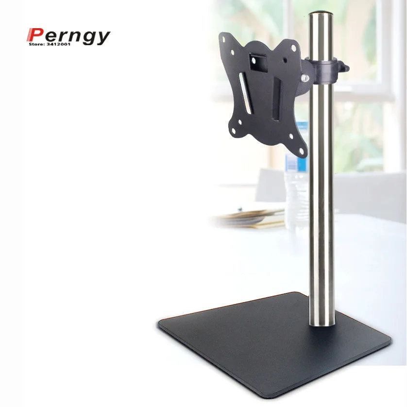 DL-AOC5 10'-24' Height Adjustable 10kg Metal Base Monitor Desktop Stand Single Computer Screen Holder Full Motion Swivel
