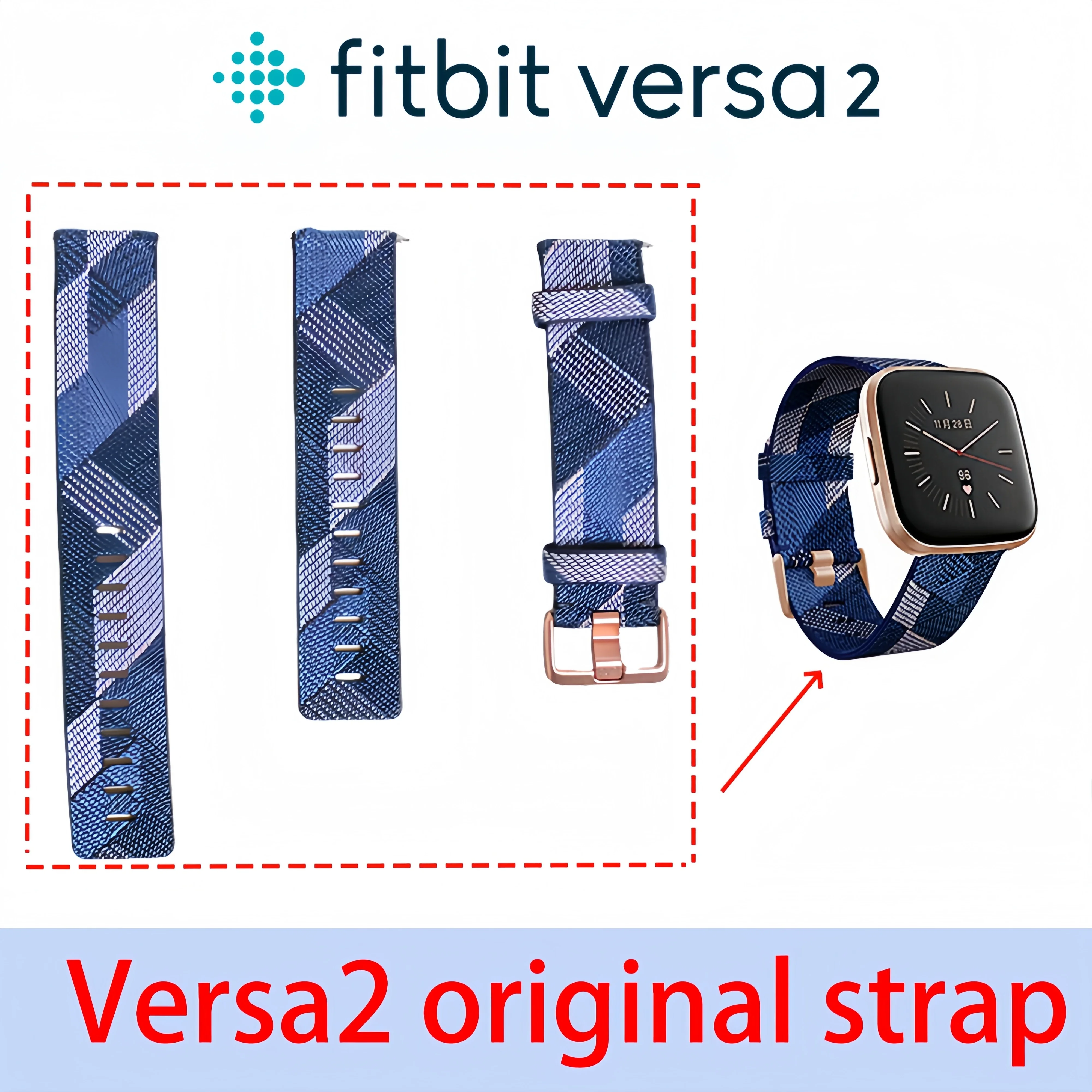 

Original genuine Fitbit Versa/Versa2/Lite smartwatch replacement strap, sports silicone strap, wristband