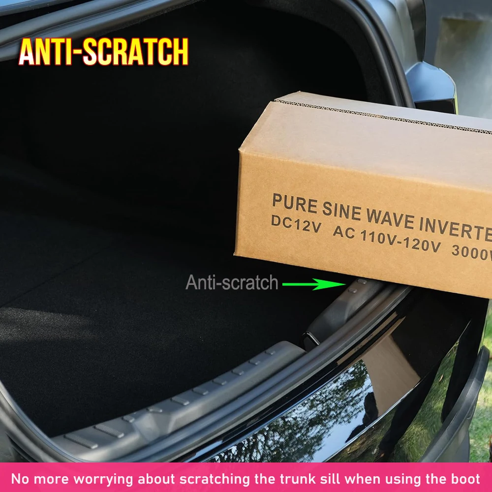 Bande de seuil de coffre TPE ou seuil arrière en métal, couvercle de Protection anti-rayures pour Tesla, nouveau modèle 3 Highland 2024 2025