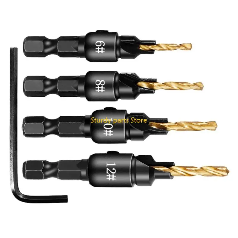 97QC 4PCS Wytrzymał stal węglowa Wiertkła