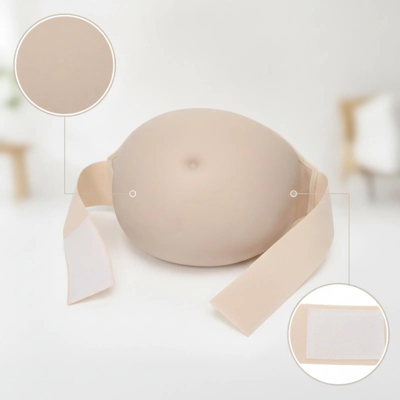Fake Foam Belly Belly Prop Padded Artificial Infant Bump for Actors, Cosplayers, Theater, Cosplay, Photo Shoots