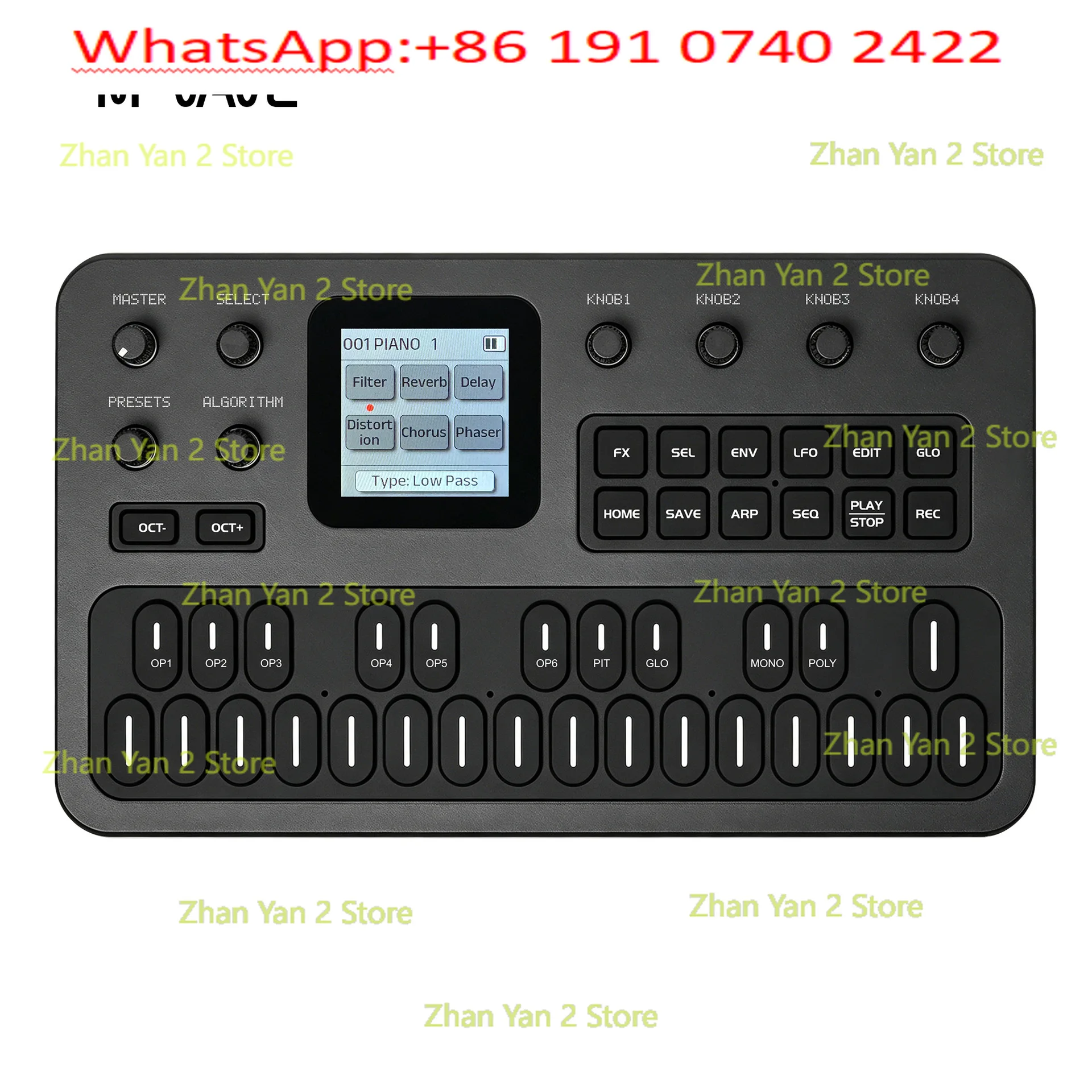 1PCS portable FM-1 synthesizer, keyboard with its own speaker, outdoor arrangement, one piece is sent on behalf of others.