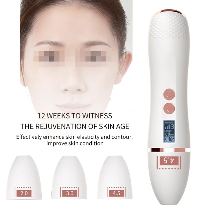 Mini machine de lifting du visage à ultrasons, appareil de beauté pour l'élimination des déformations, EMS, RF, déterminer