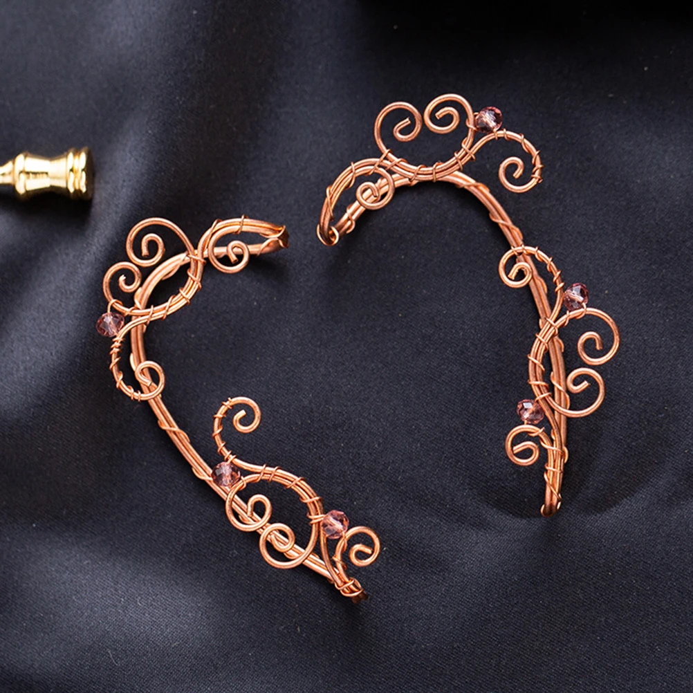 

Vintage Earrings Cuff Women Clip Temperament Elf Cuffs Mermaid Copper Fairy Jewelry Ears for