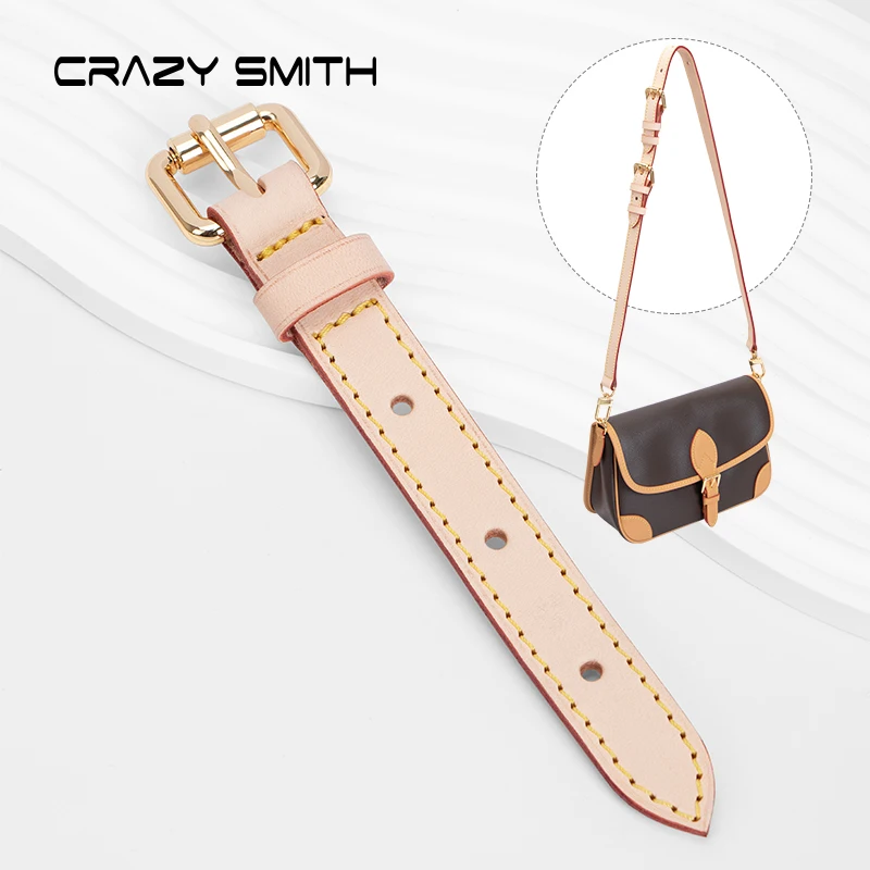 CRAZYSMITH Bag Extension Shoulder Strap For LV Speedy25 Adjustable Lengthened 100% Genuine Leather Armpit Bag Strap Accessories